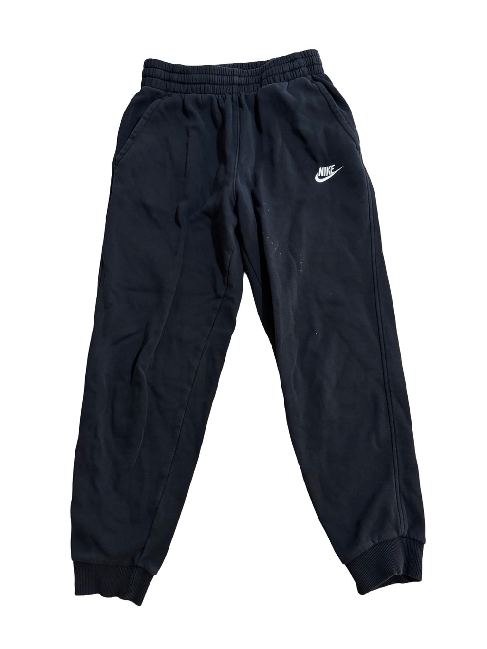 Nike Black Kids Fleece Joggers with White Swoosh
